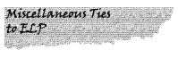 Miscellaneous Ties

to ELP